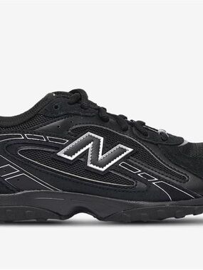 New Balance Black Athletic Running Sneaker with Silver Accents
